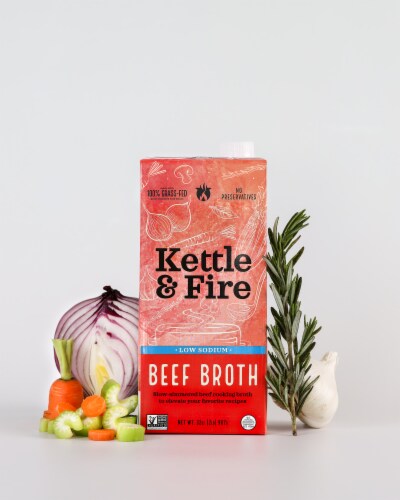 Kettle & Fire Low Sodium Beef Broth Perspective: top