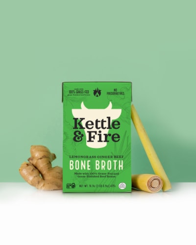 Kettle & Fire Lemongrass Ginger Beef Bone Broth Perspective: top
