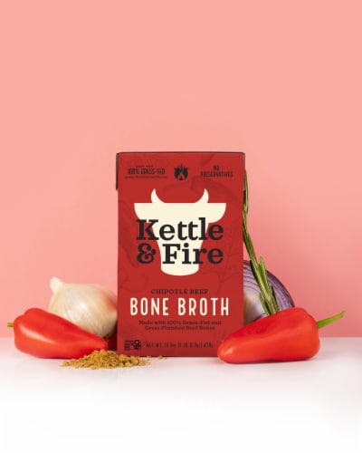 Kettle & Fire Chipotle Beef Bone Broth Perspective: top