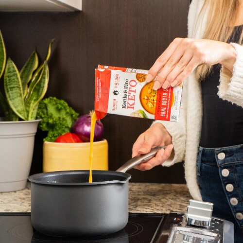 Kettle & Fire Spicy Cauliflower Soup with Chicken Bone Broth Perspective: top