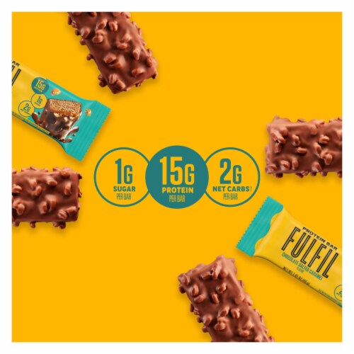 FULFIL Chocolate Salted Caramel Flavored Protein Bar Perspective: top