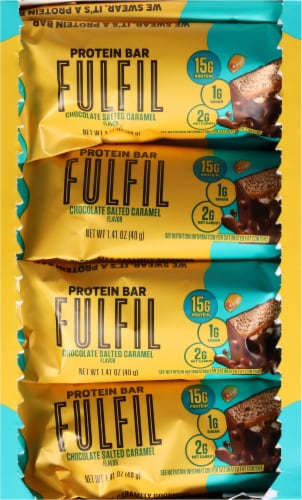 Fulfil Chocolate Salted Caramel Vitamin & Protein Bars Multipack Perspective: top