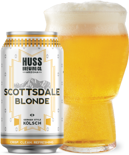 Huss Brewing Co. Scottsdale Blonde German Style Kolsch Perspective: top