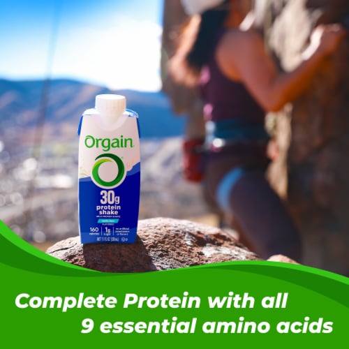 Orgain 30g Protein Shake, Vanilla Bean Perspective: top