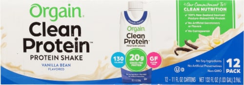 Orgain Clean Protein Grass Fed Vanilla Bean Protein Shake Perspective: top