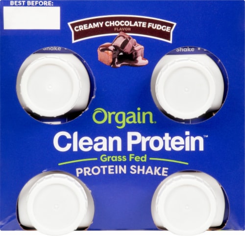 Orgain® Clean Protein™ Creamy Chocolate Fudge Grass Fed Protein Shake Perspective: top