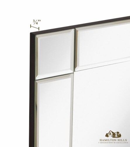 Hamilton Hills 24 x36  Silver Framed Vanity Mirror | Beveled Edge Frame Perspective: top
