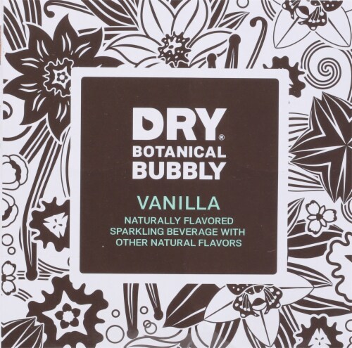Dry® Botanical Bubbly® Vanilla Bean Botanical Sparkling Water Cans Perspective: top
