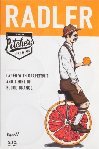 T.W. Pitchers' Brewing Co. Radler Lager Beer Perspective: top