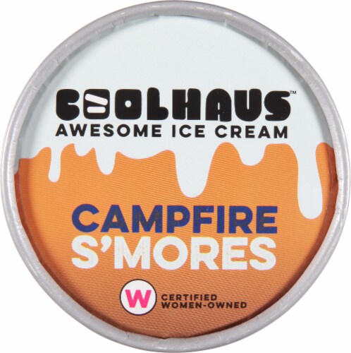 Coolhaus™ Campfire S’mores Vanilla Marshmallow Ice Cream Perspective: top