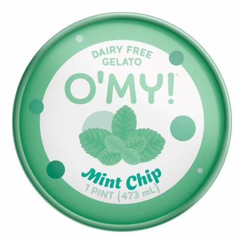 O'MY® Dairy Free Mint Chip Gelato Pint Perspective: top