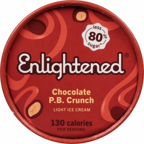 Enlightened Chocolate Peanut Butter Light Ice Cream Pint Perspective: top
