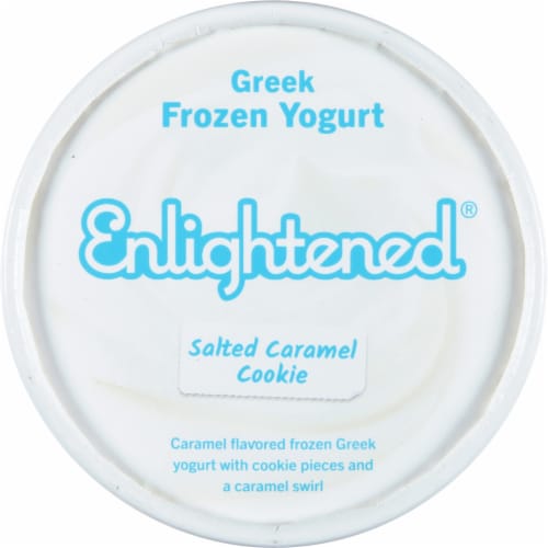 Enlightened® Sea Salt Caramel Cookie Frozen Greek Yogurt Perspective: top