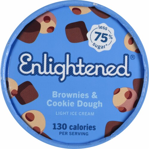 Enlightened® Brownies & Cookie Dough Light Ice Cream Perspective: top