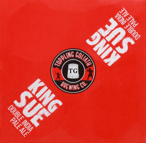 Toppling Goliath Brewing Co. King Sue Double India Pale Ale Beer Perspective: top