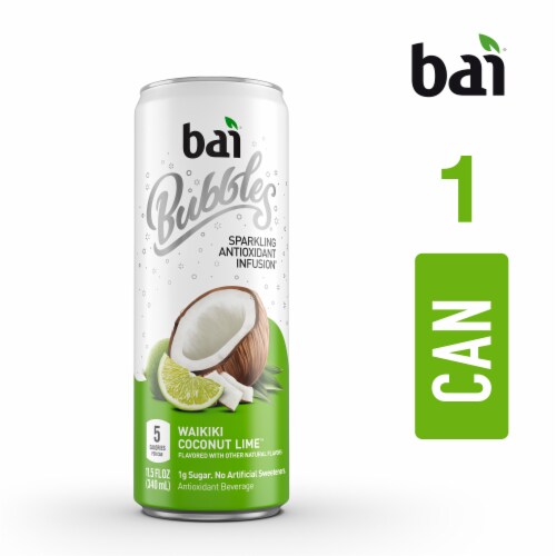 Bai® Bubbles Waikiki Coconut Lime Flavored Sparkling Bottled Water Perspective: top