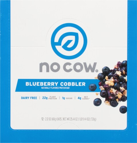no cow® Dairy Free Blueberry Cobbler Protein Bars Perspective: top