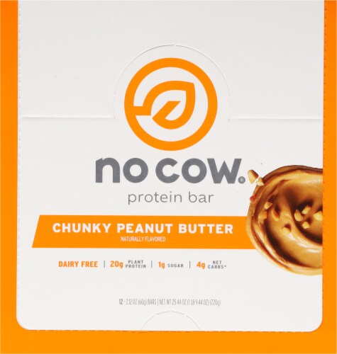 no cow® Dairy Free Chunky Peanut Butter Protein Bars Perspective: top