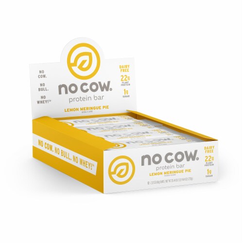 no cow® Dairy Free Lemon Meringue Pie Protein Bars Perspective: top