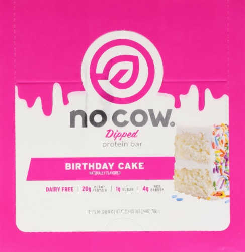 no cow® Dairy Free Birthday Cake Protein Bars Perspective: top
