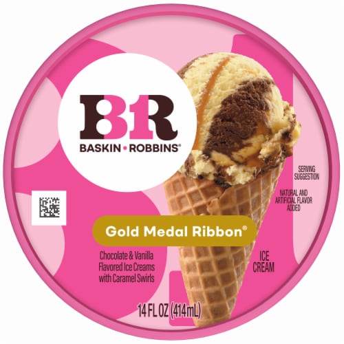 Baskin Robbins® Gold Medal Ribbon® Ice Cream Pint Perspective: top