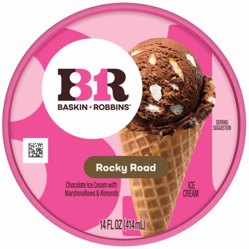 Baskin Robbins® Rocky Road Ice Cream Pint Perspective: top