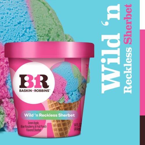 Baskin Robbins® Wild 'N Reckless Sherbet Pint Perspective: top