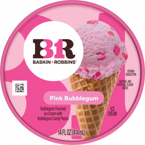 Baskin Robbins® Pink Bubblegum Ice Cream Perspective: top