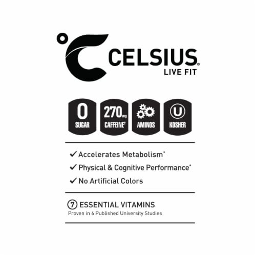 CELSIUS ESSENTIALS™ Sparkling Blue Crush Energy Drink Can Perspective: top