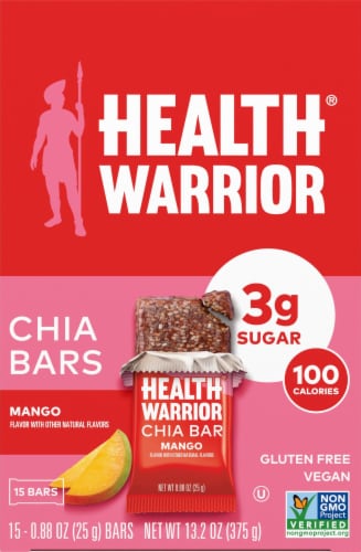 Health Warrior® Mango Chia Bars Perspective: top