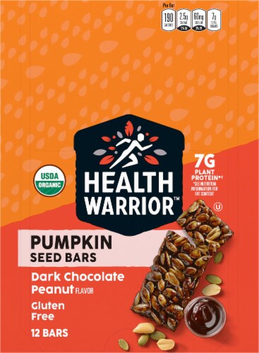 Health Warrior® Organic Dark Chocolate Peanut Pumpkin Seed Bars Perspective: top