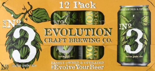 Evolution Craft Brewing Company Lot No.3 IPA Perspective: top