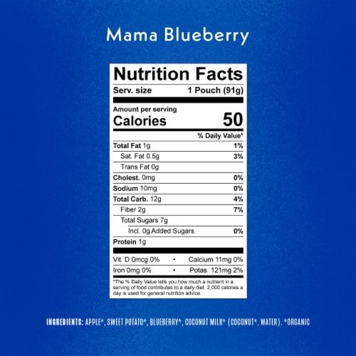 Once Upon a Farm™ Mama Blueberry Organic Kids Snack Pouch Perspective: top
