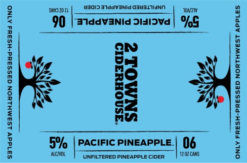 2 Towns Ciderhouse Pacific Pineapple Cider Perspective: top