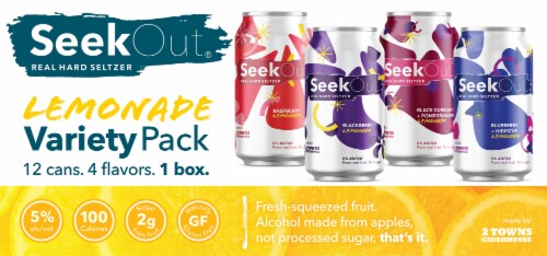 SeekOut Seltzer Hard Seltzer Variety Pack Perspective: top