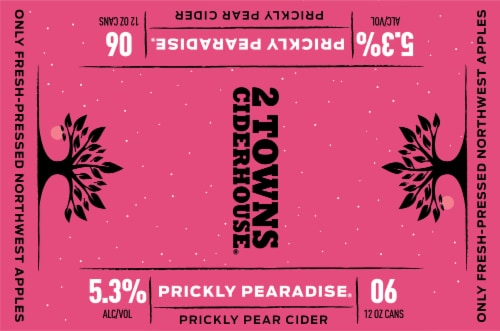 2 Towns Ciderhouse Prickly Pearadise Cider Perspective: top
