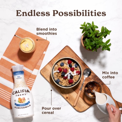 Califia Farms® Vanilla Pure Almondmilk Perspective: top