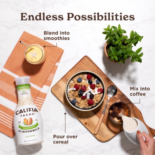 Califia Farms® Unsweetened Almond Milk Perspective: top