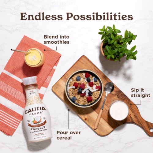 Califia Farms® Dairy Free Toasted Coconut Almond Milk Blend Perspective: top