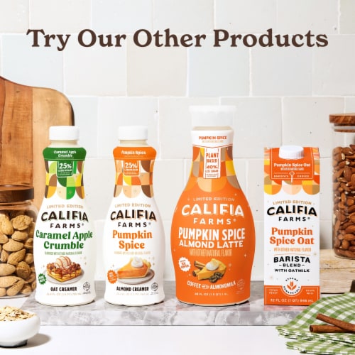 Califia Farms® Pumpkin Spice Latte Almondmilk Cold Brew Coffee Perspective: top