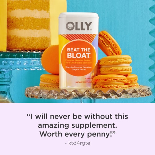 OLLY Beat the Bloat Capsule Supplement With Digestive Enzymes Perspective: top