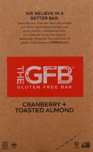 the GFB Cranberry Toasted Almond Nutrition Bars Perspective: top