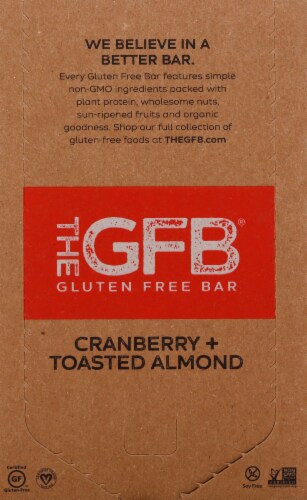 the GFB Cranberry Toasted Almond Nutrition Bars Perspective: top