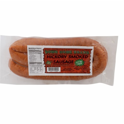 Down Home Brand Hickory Smoked Sausage Perspective: top