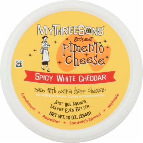 MyThreeSons Gourmet™ Spicy White Cheddar Pimento Cheese Perspective: top