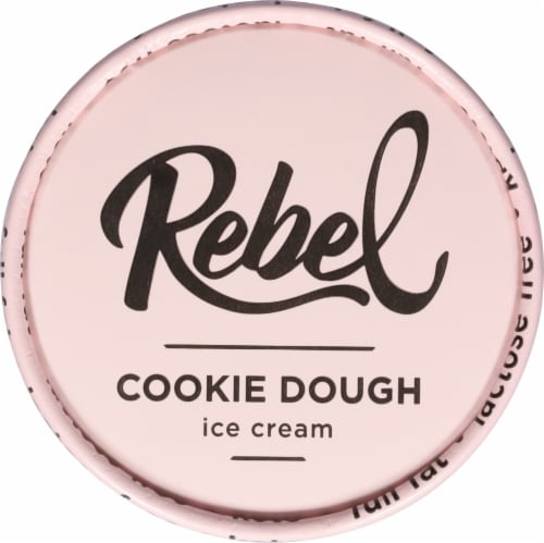 Rebel Keto Cookie Dough Ice Cream Pint Perspective: top