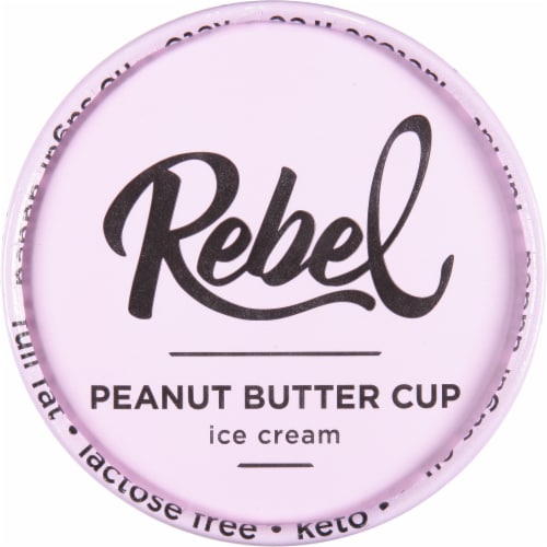 Rebel Peanut Butter Fudge Ice Cream Pint Perspective: top