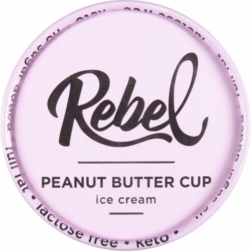 Rebel Peanut Butter Fudge Ice Cream Pint Perspective: top