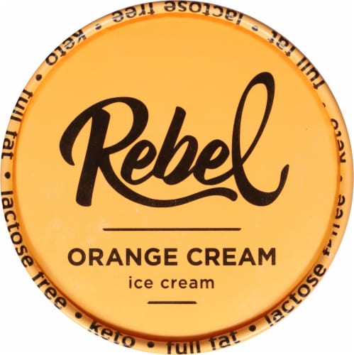 Rebel Keto Orange Cream Ice Cream Pint Perspective: top