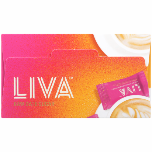 Liva Raw Date Sugar Individual Packets Perspective: top